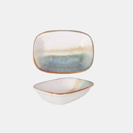 Bowl porcelana rectangular Caravansar. 12 x 8,5 x 3 cm - 12 Uds.