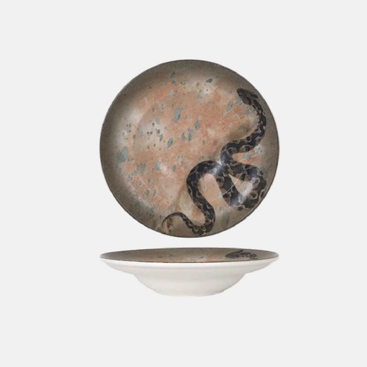 "Savanna" porcelain pasta plate, Snake, 27 cm (6 pcs).
