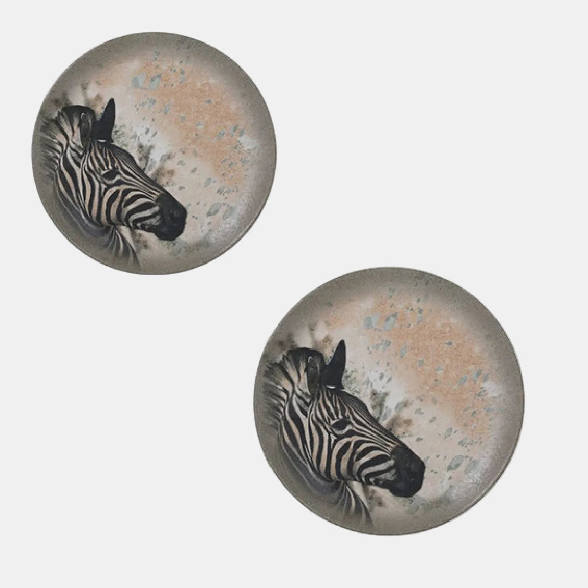 Plato llano porcelana "Savanna" Cebra 25 cm - 12 Uds.