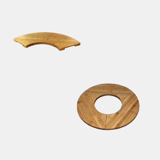 Tabuleiro em bambu para 40 espetos, 3 peças, 40,5 x 130 x 16 cm (1 unidade)