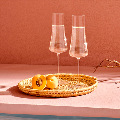 Volcano champagne crystal glass. 30 cl - 12 units