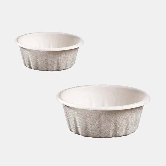 Mini ramekin bowl, white cane pulp, Ø103x39 mm, 200 ml (100 units)