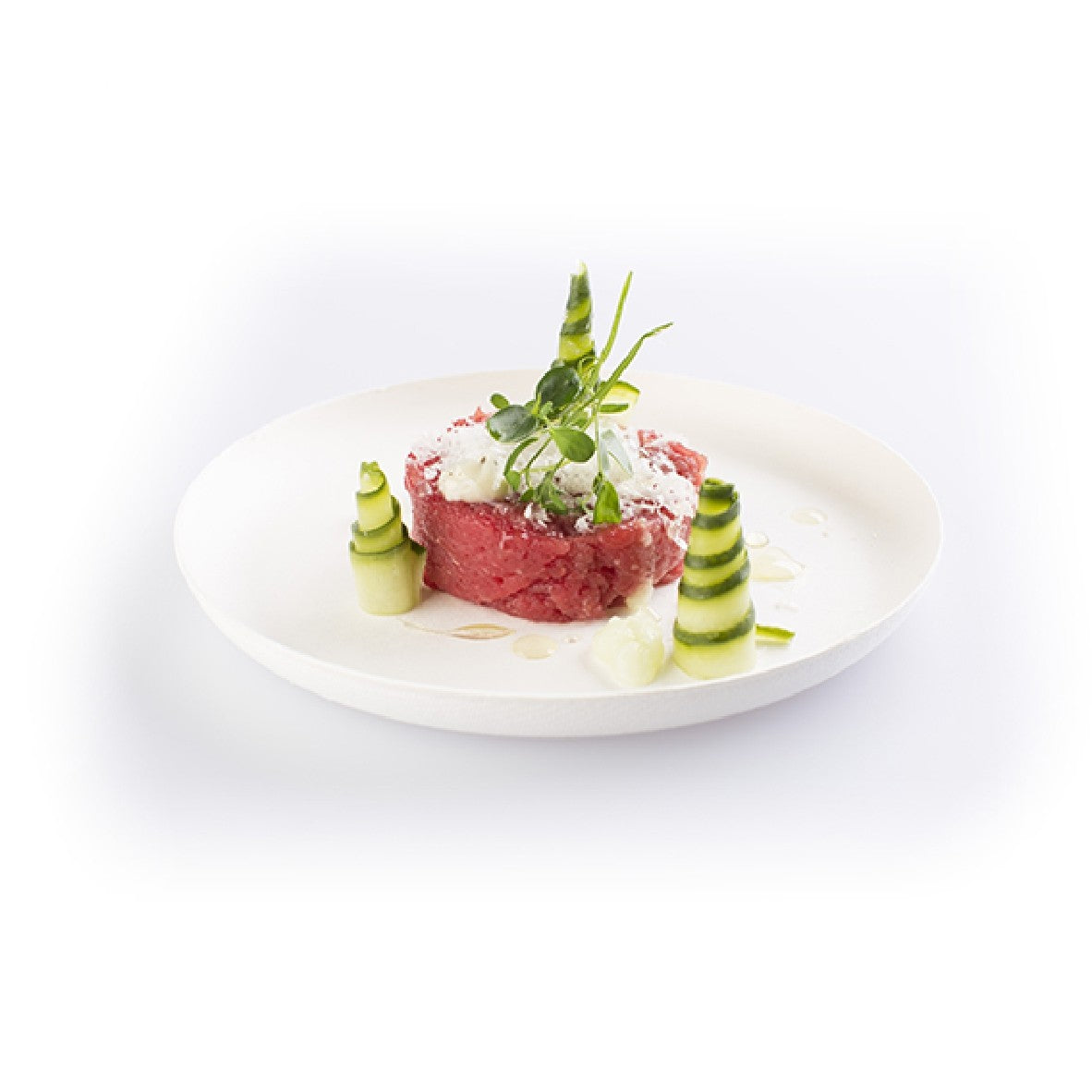 Plato llano de caña de azúcar biodegradable. Varias medidas - 480 Uds