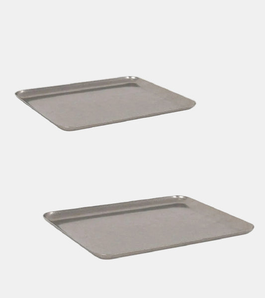 Vintage stainless steel silver tray. Various sizes (12 units).