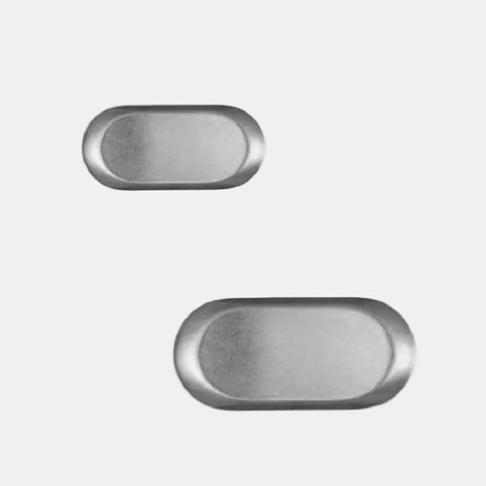Vintage stainless steel oval tray, silver-plated. Various sizes (12 units).