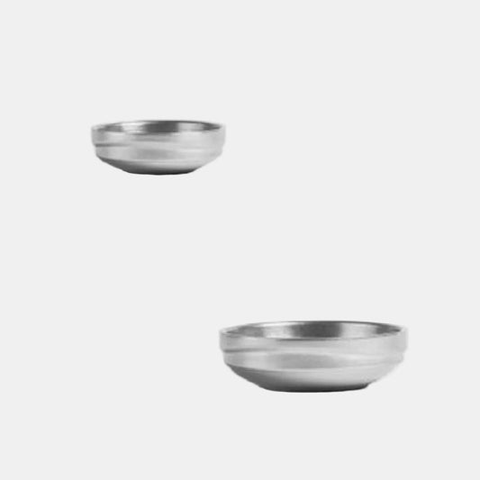 Vintage silver-plated stainless steel bowl. Various sizes (12 units).