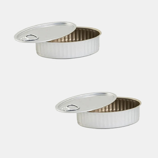 Oval cans with lid 12 x 7.5 x 3 cm 120 ml (235 units)