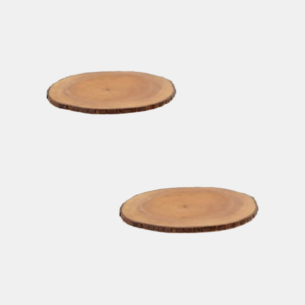 Mahogany slice plate ø28cm (1 unit)