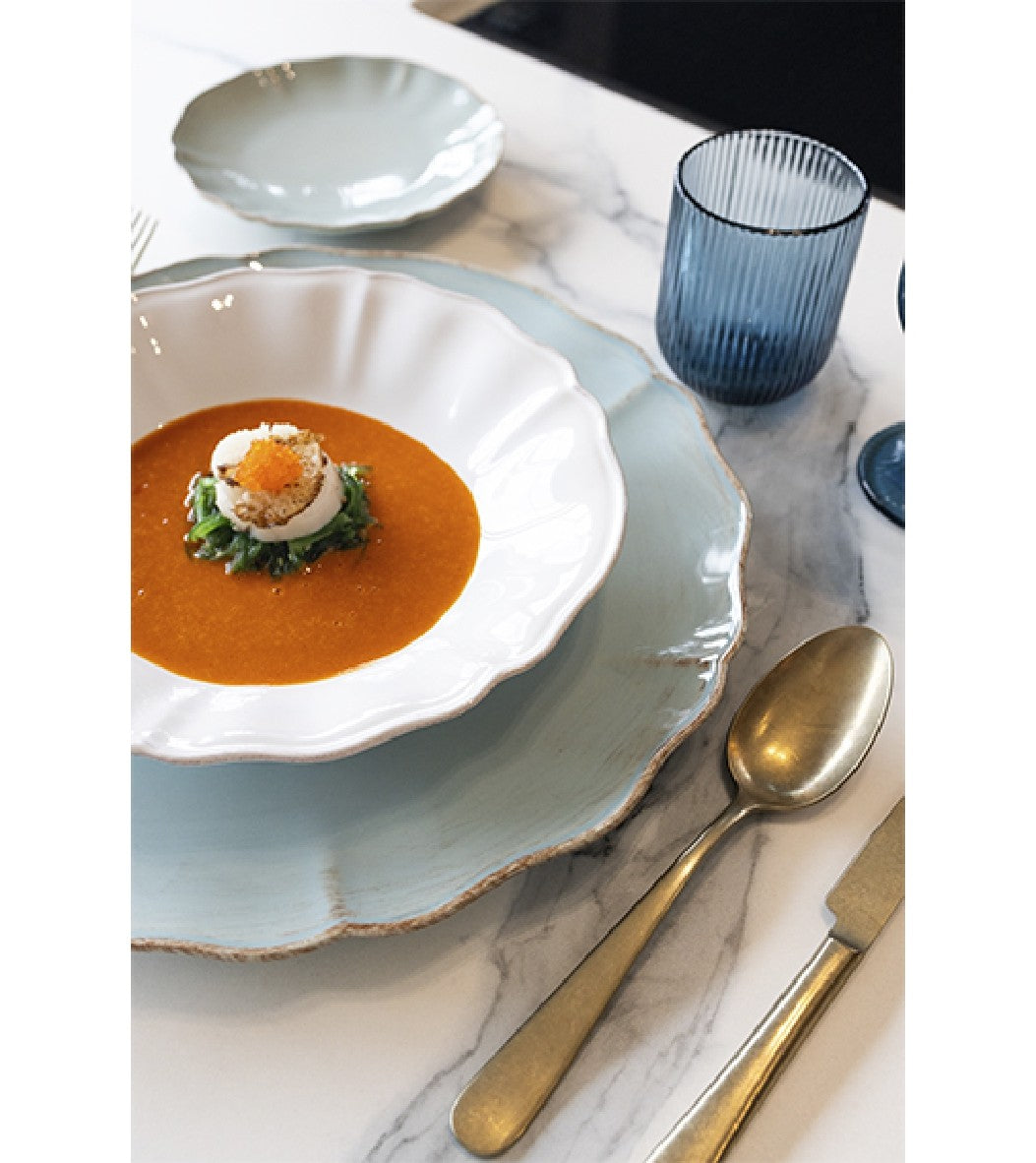 Turquoise Alentejo Pasta Plate 23 cm (6 pcs)