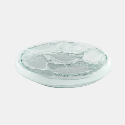 Bandeja de cristal para presentación de 6 ostras. ø26 x 4 cm - 1 Ud