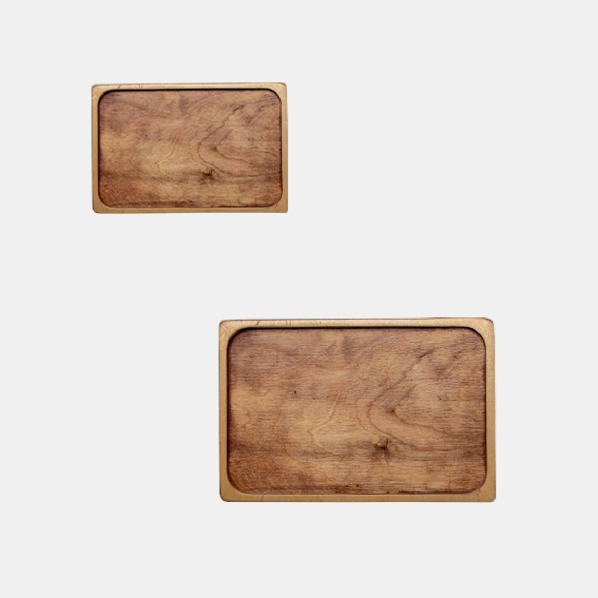 Bandeja rectangular de madera lavable. Varias medidas - 3 Uds.