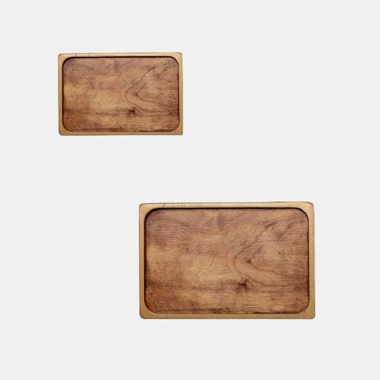 Washable rectangular wooden tray. Various sizes (3 units)