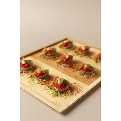 Bandeja rectangular de madera lavable. Varias medidas - 3 Uds.