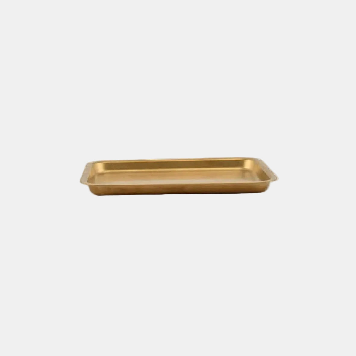 Rectangular stainless steel tray in antique gold. Various sizes (6 units)