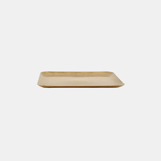 Tabuleiro quadrado, aço inoxidável, dourado antigo, 19 x 19 cm (6 unidades)