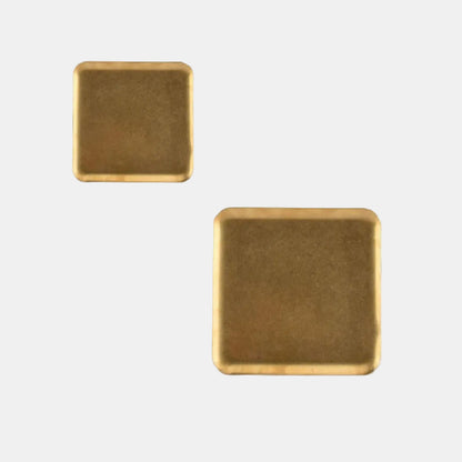 Square tray, stainless steel, antique gold, 19 x 19 cm (6 units)