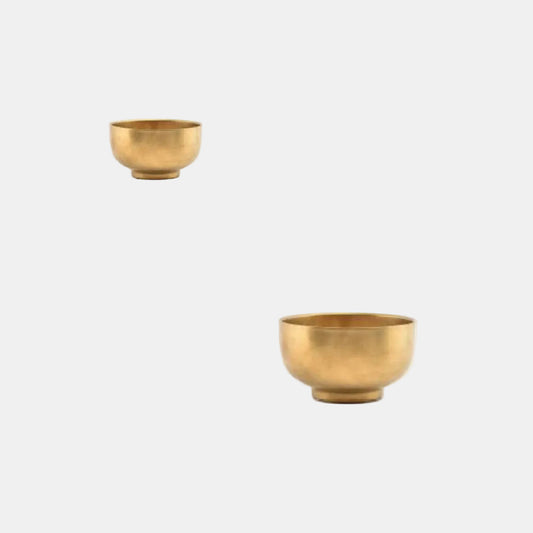 Taça em aço inoxidável, cor ouro antigo. Vários tamanhos (10 unidades)