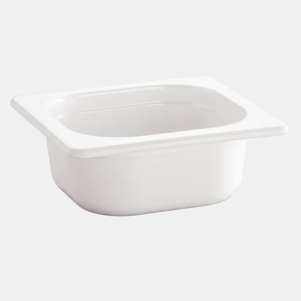 Tabuleiro de melamina branca 1/6 GN 0,8 L