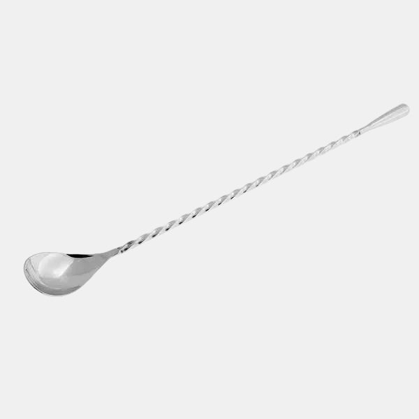 Stainless steel "teardrop" braided bartender cocktail spoon for cocktails. (1 Unit)