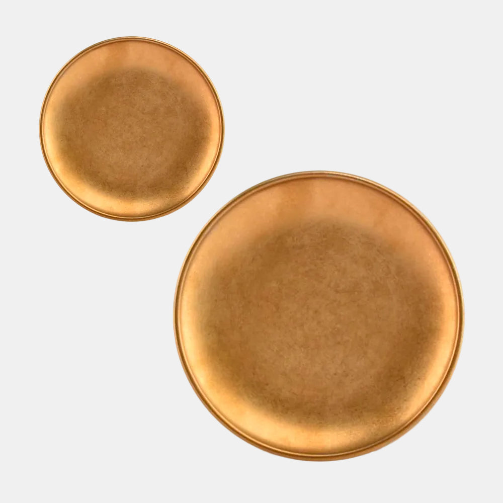 Plato de pan inox oro viejo. ø14 cm - 6 Uds.