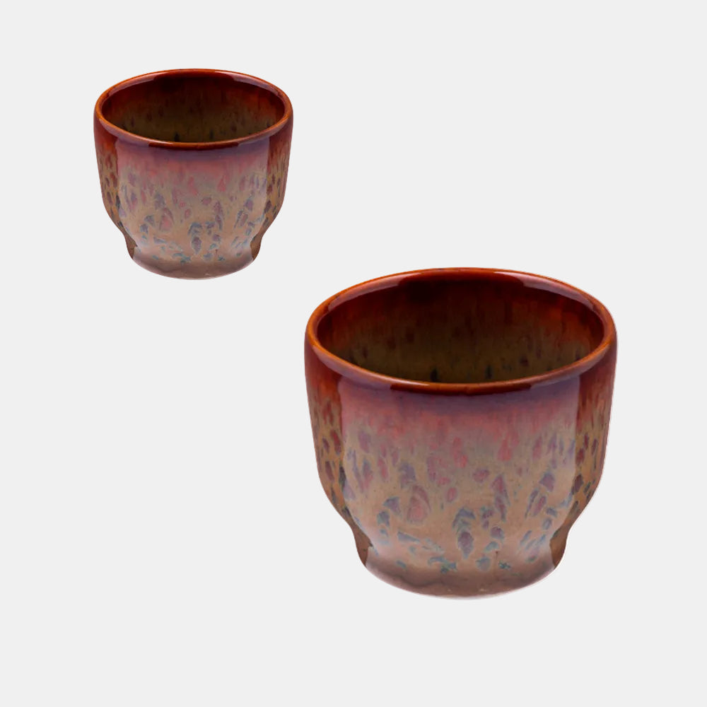 Taza sin asa Hazel Marron rojo. 8 cl - 6 Uds.