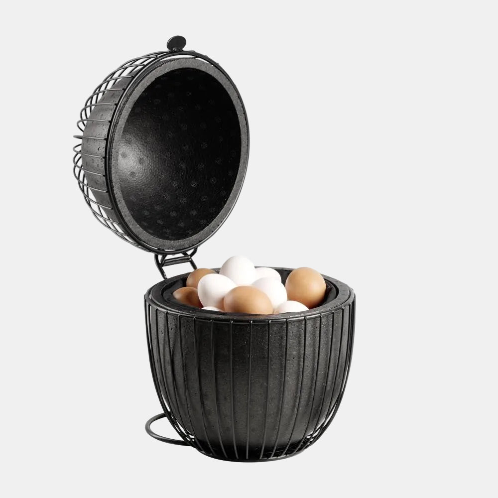 Cesta de huevos negra ø23 x 31 cm