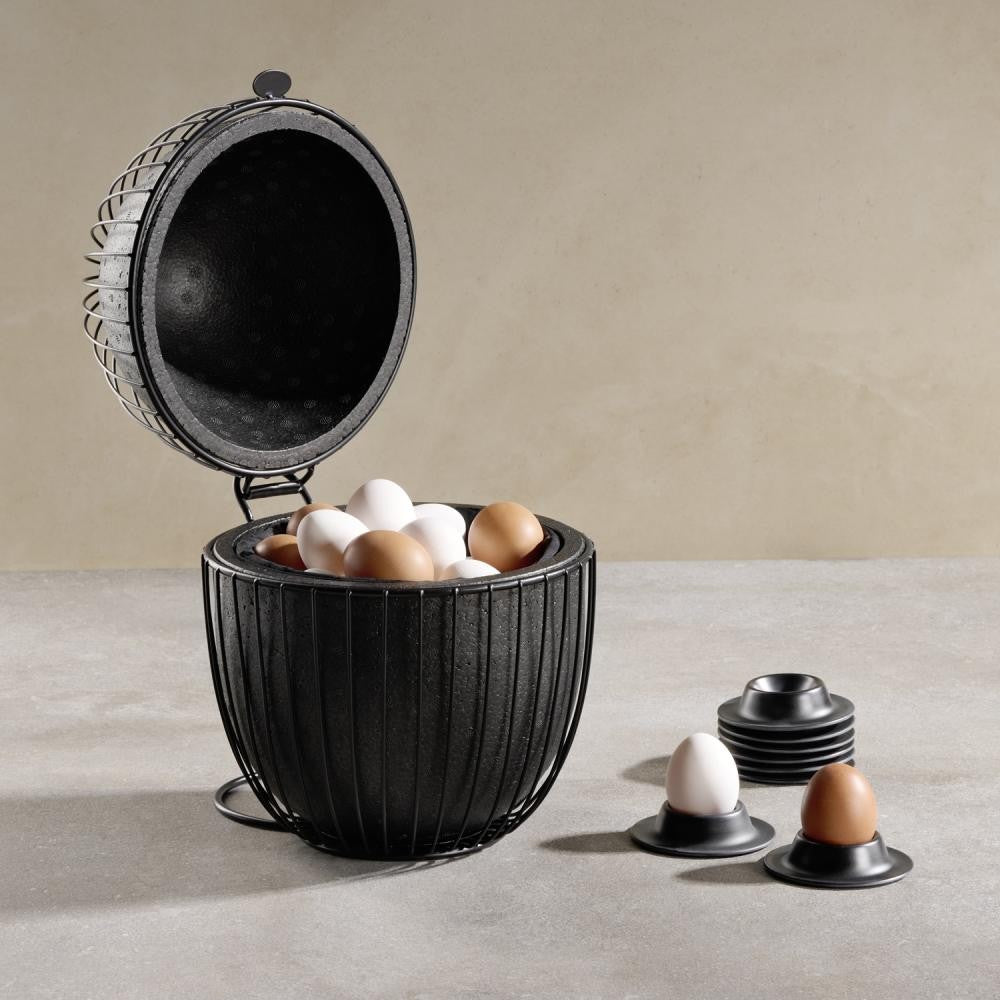 Cesta de huevos negra ø23 x 31 cm