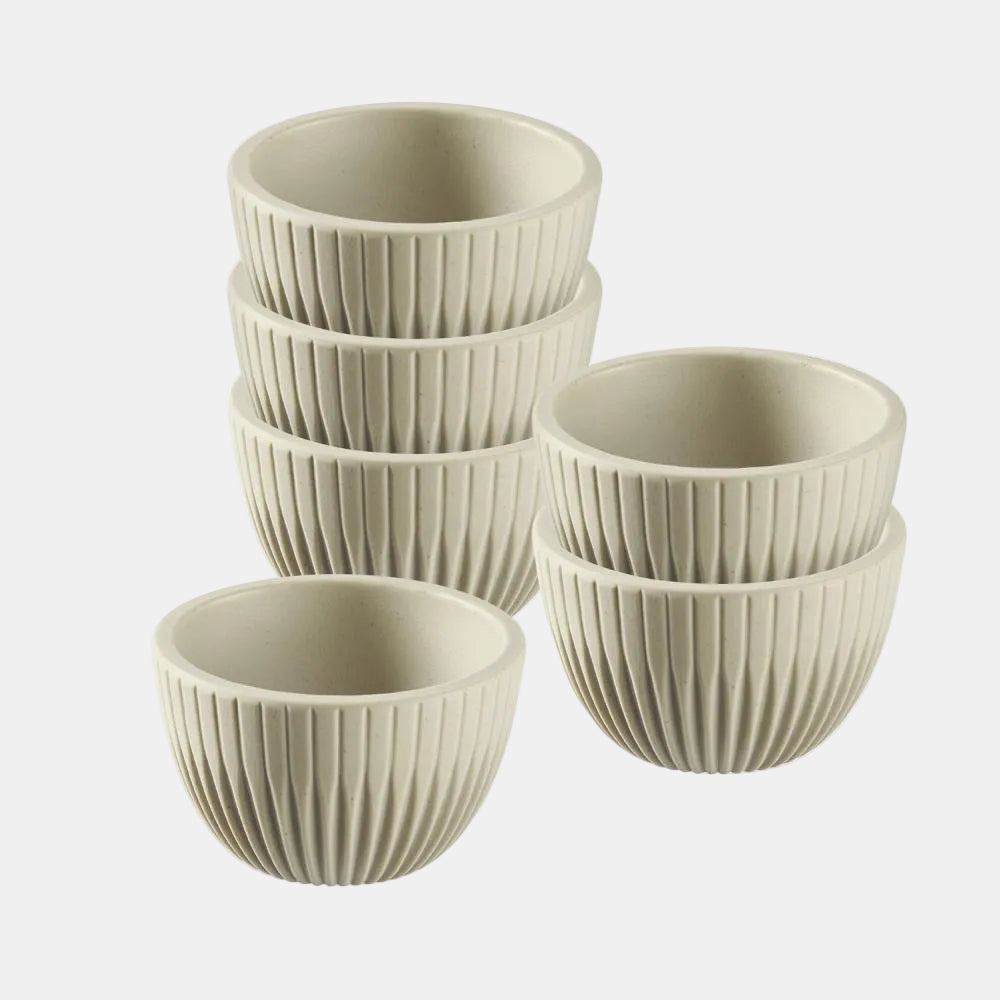Set of 6 units lineo gray bowl ø6 x 3.5 cm
