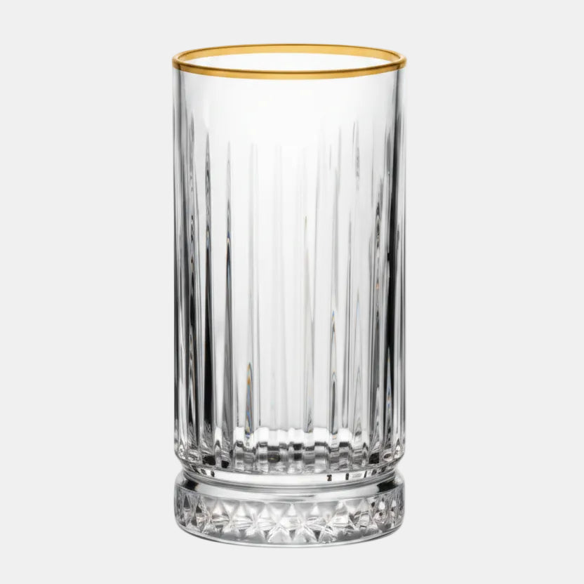 Copo Elysia para bebidas longas, acabamento dourado, 43,5 cl, 24 unid.