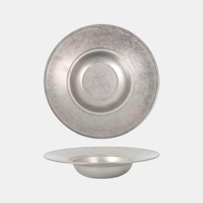 Plato pasta plata vieja inox. ø26 x 5.6 cm - 12 Uds