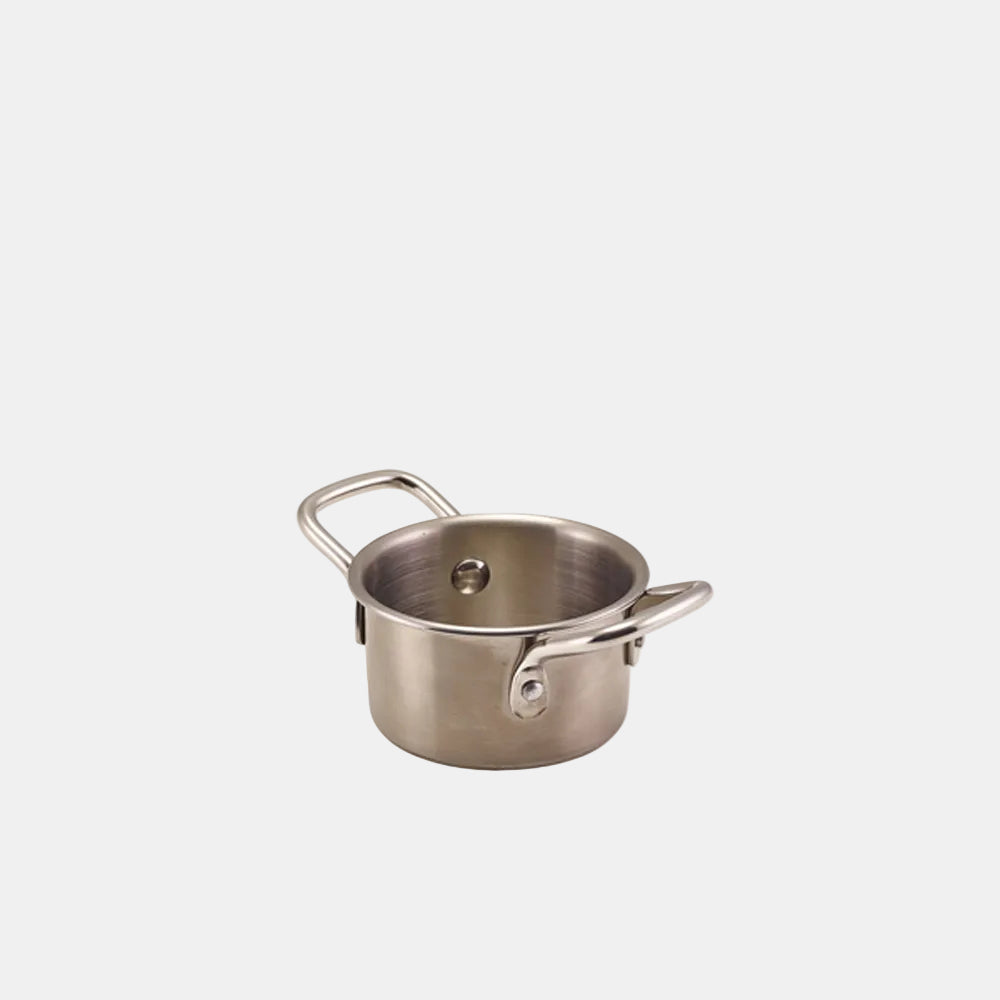 Mini stainless steel casserole dishes. Various sizes. 12 units.