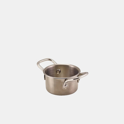 Mini stainless steel casserole dishes. Various sizes. 12 units.