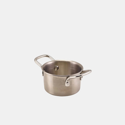 Mini stainless steel casserole dishes. Various sizes. 12 units.