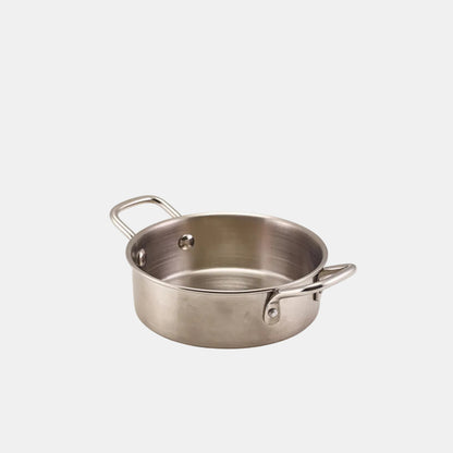 Mini stainless steel casserole dishes. Various sizes. 12 units.