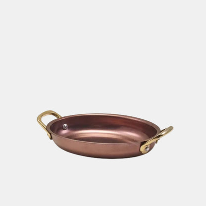 Fuente oval cobre con asas doradas. Varios tamaños - 6 Uds.