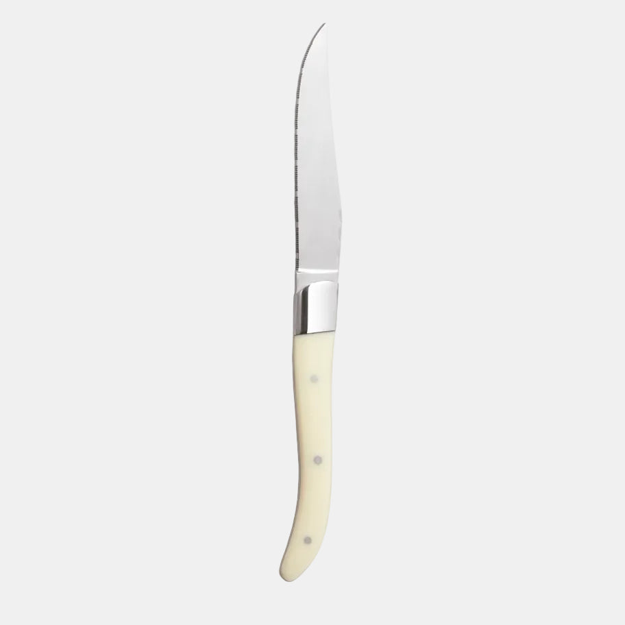 Facas de bife ACR brancas. Conjunto de 6 peças.