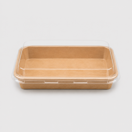 Kraft sushi containers with PET lids. Various sizes - 300 units