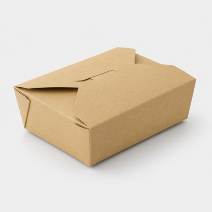 Mini caixa biodegradável em cartão kraft 11,5 x 9,8 x 3,5 cm 236 ml (500 unidades)
