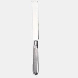 Straight stainless steel spatula 19 cm (1 unit)