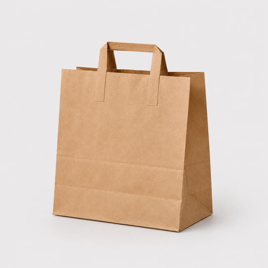 Bolsa kraft asa plana 32 x 22 x 25 cm -  250 Uds.