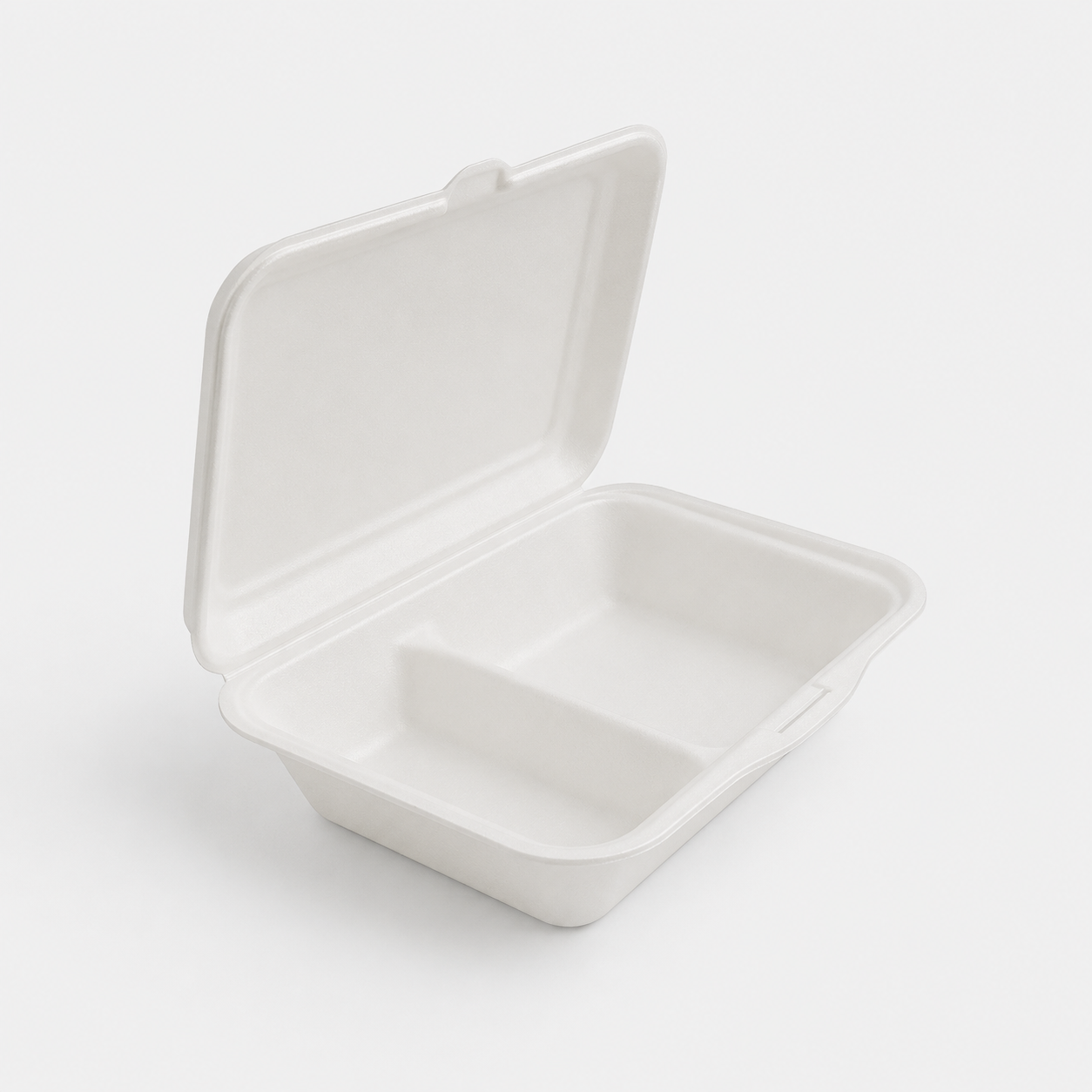 Sugarcane container with 2 compartments - 500 units
