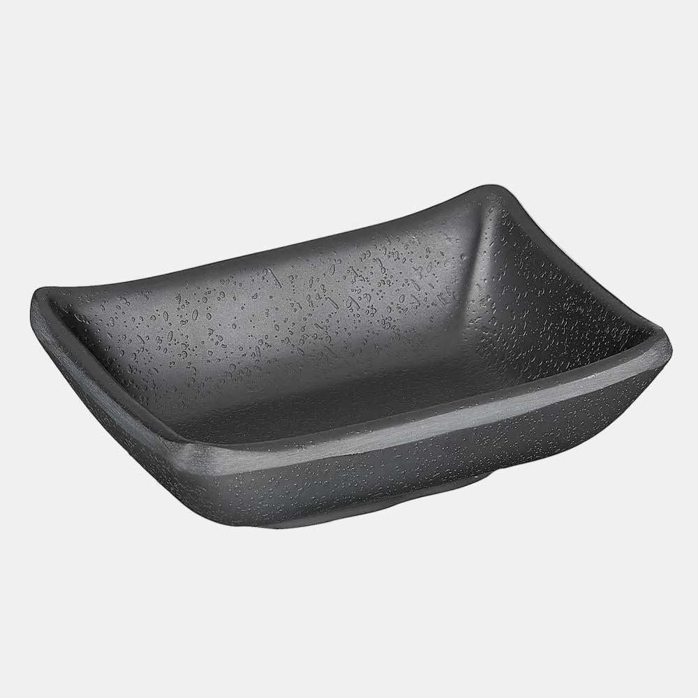 Taça retangular Zen em melamina, 9 x 7 x 2,5 cm (1 unidade). Preço: 3,79€.