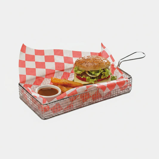Cesta freidora inox rectangular. Varias medidas - 1 Ud.
