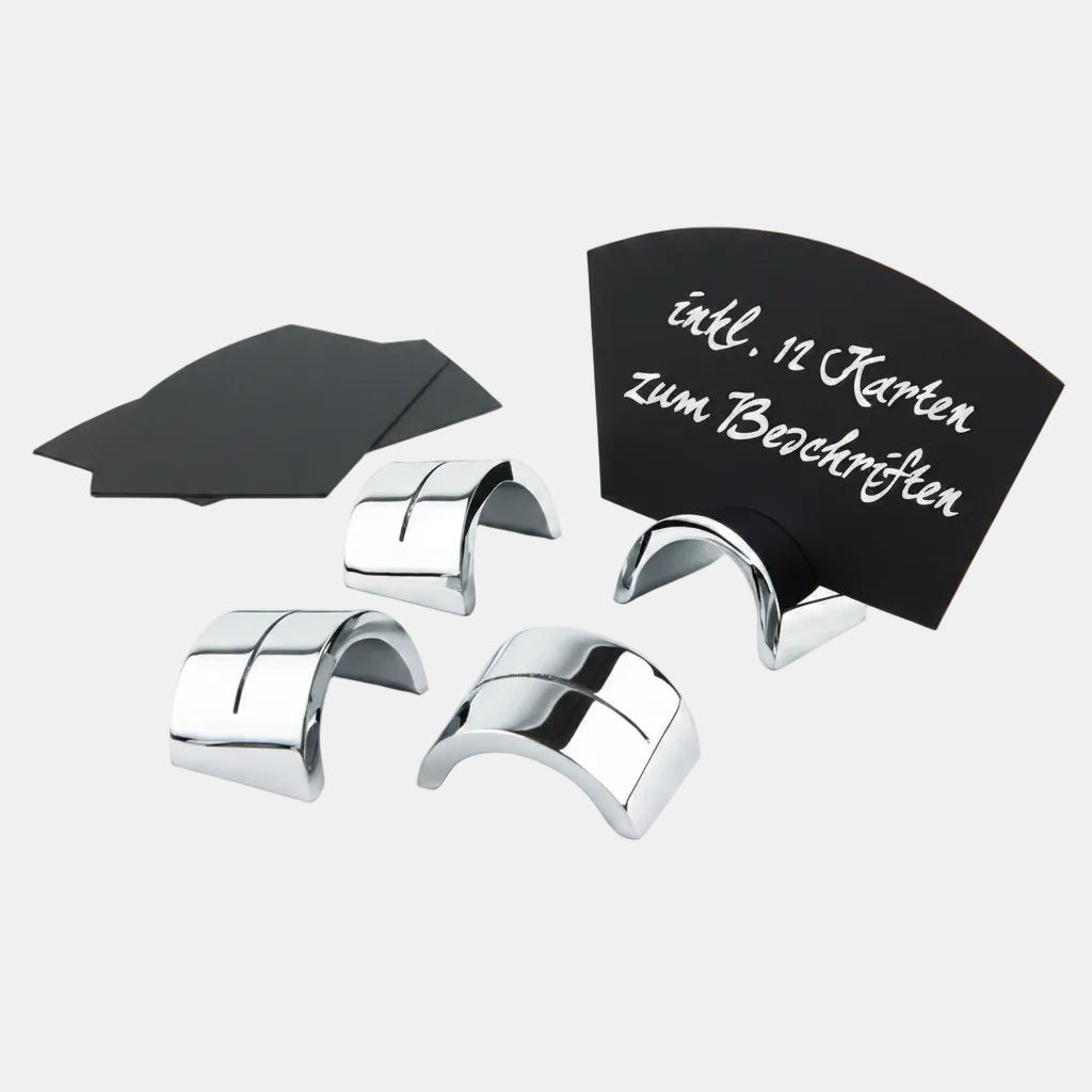 Stainless steel sign holder 4 x 2.5 cm (1 unit)