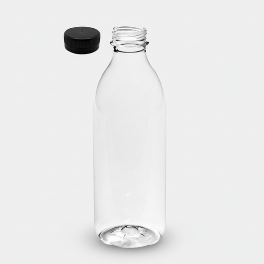 Round PET bottle with included cap. 500 ml. - 135 units