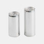 Slim aluminum can. Various sizes and quantities.