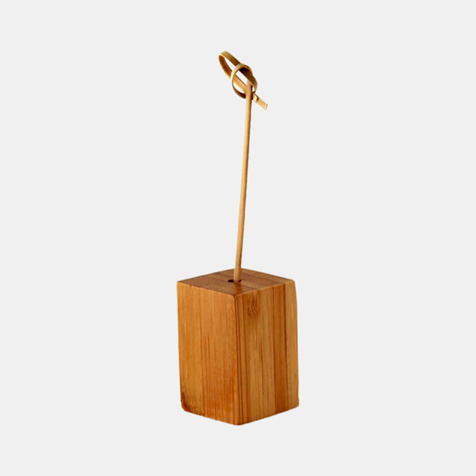 Soporte bambu para brocheta o cono. 3 x 3 x 5.5 cm - 1 Ud