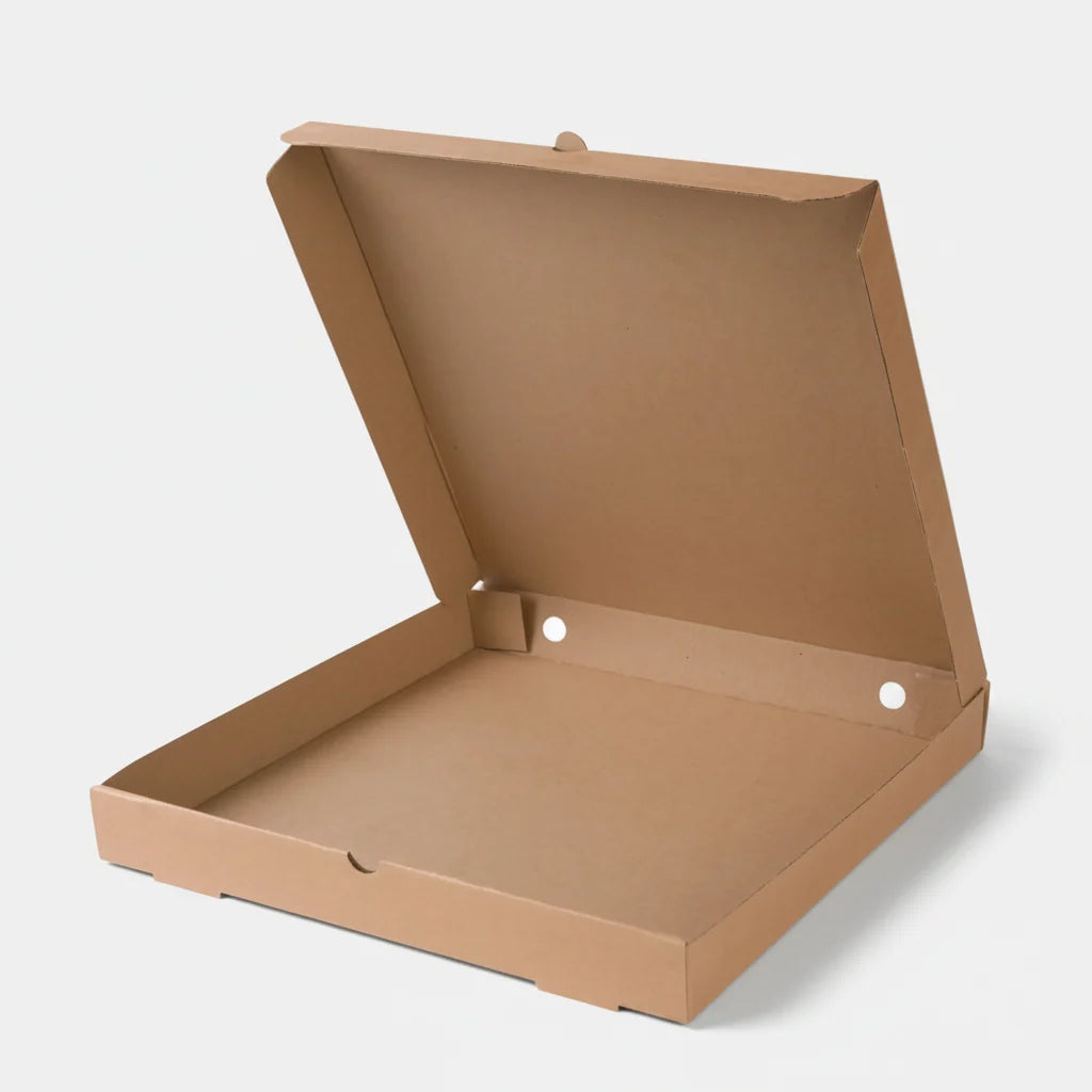 Caja pizza kraft. 26 x 26 x 3.5 cm - 100 uds