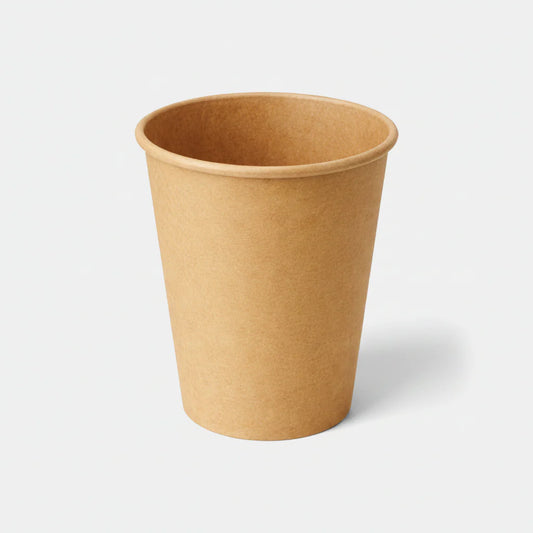 Vaso cartón kraft. 240 ml. 8 Oz - 1000 Uds