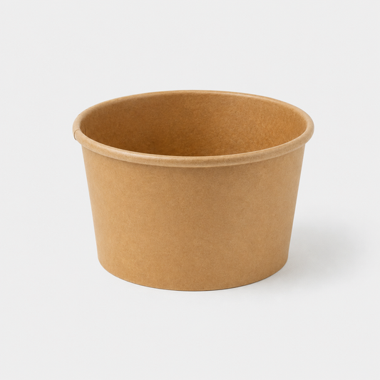 Taça de sopa em cartão Kraft, ø9,9 cm. Vários tamanhos. (500 unidades)